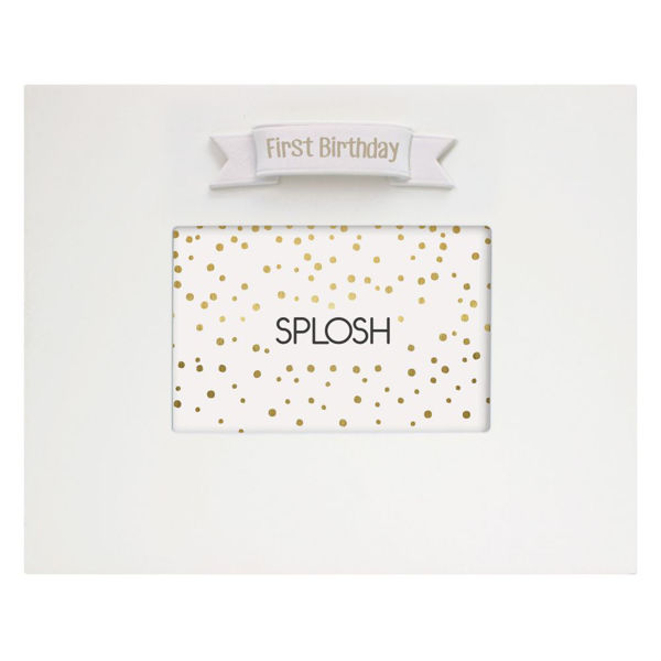 Picture of First Birthday White Signature Frame