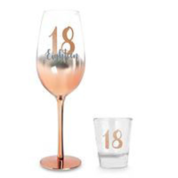 Picture of 18 ROSE GOLD OMBRE CHAMPAGNE AND SHOT SE