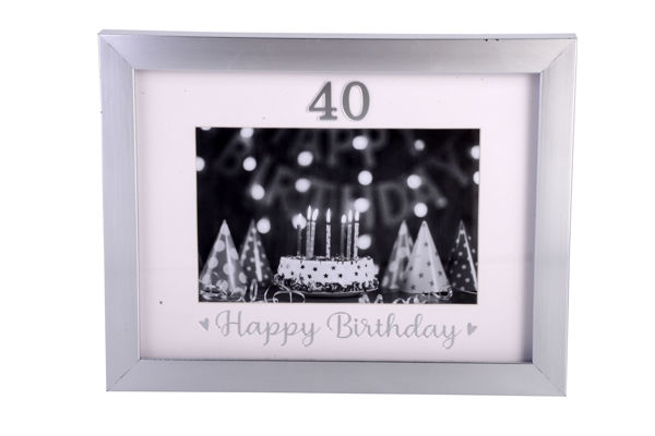 Picture of SILVER 40TH BIRTHDAY FRAME 6X4