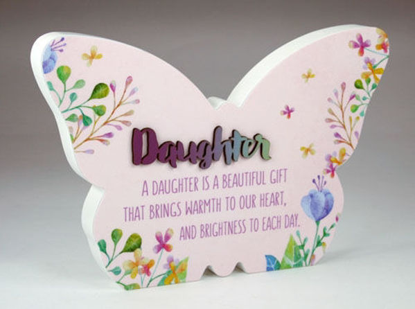 Picture of SF Butterfly Plaque 21x14.5cm Daughter