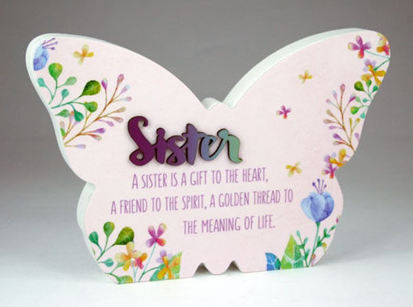 Picture of SF Butterfly Plaque 21x14.5cm Sister