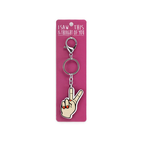 Picture of I Saw This Keyring - Peace Hand