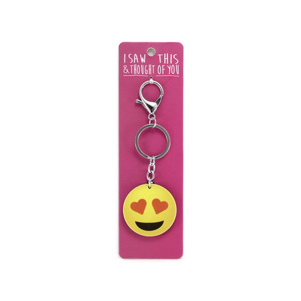 Picture of I Saw This Keyring - Heart Eyes Emoji