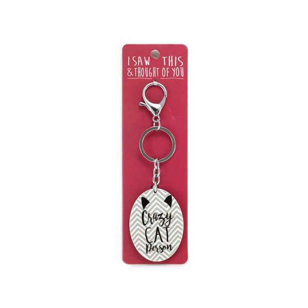 Picture of I Saw This Keyring - Crazy Cat Person