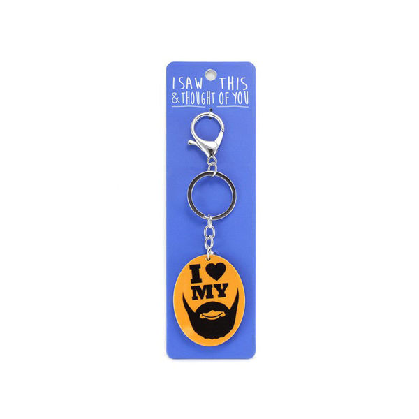Picture of I Saw This Keyring - I Heart My Beard