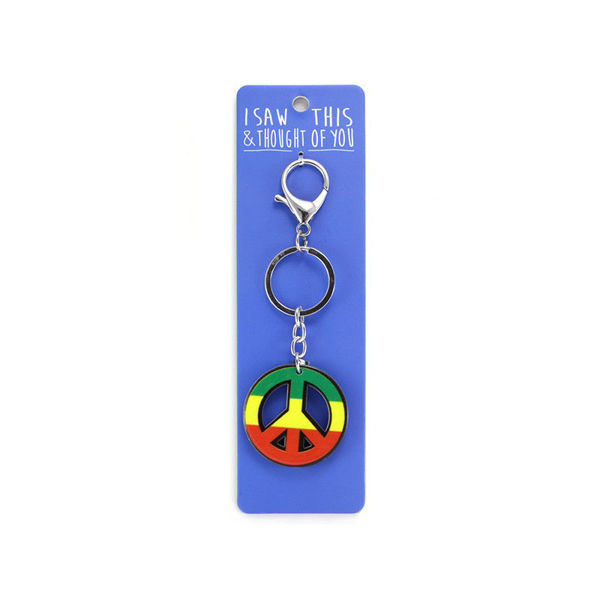 Picture of I Saw This Keyring - Rasta Peace