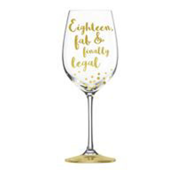 Picture of 18TH GOLD FOIL WINE GLASS