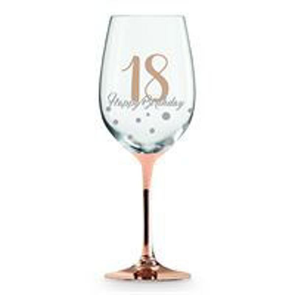 Picture of 18TH ROSE  GOLD WINE GLASS