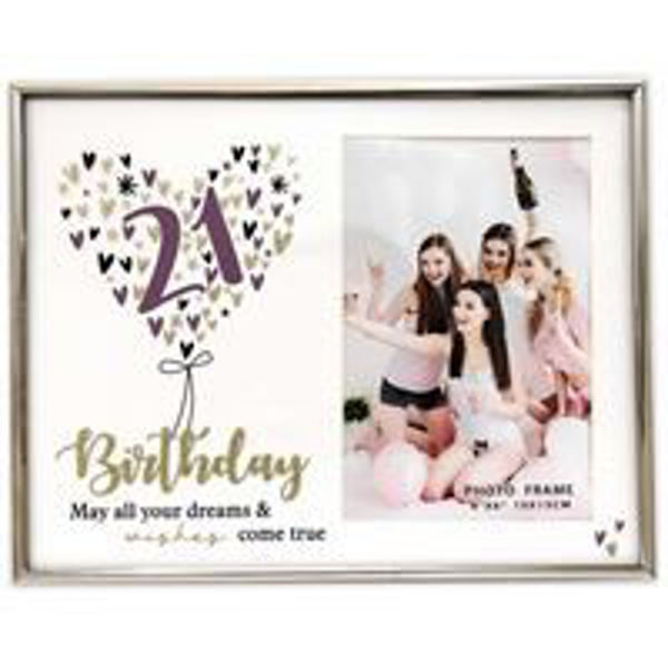 Picture of 21ST GLASS GLITTER PHOTO FRAME