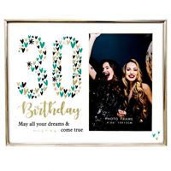 Picture of 30TH GLASS GLITTER PHOTO FRAME