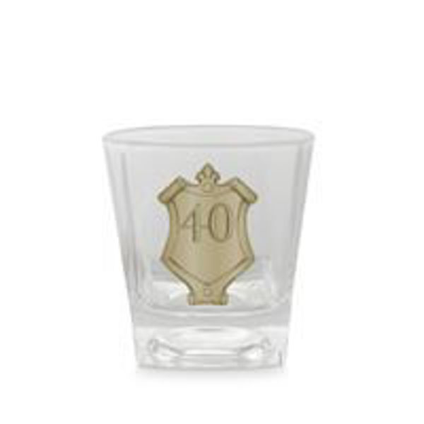 Picture of 40TH GOLD BADGE WHISKEY GLASS