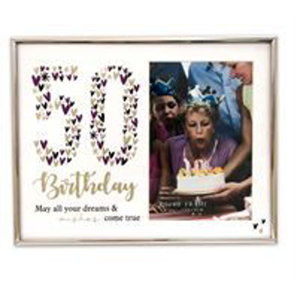 Picture of 50TH GLASS GLITTER PHOTO FRAME
