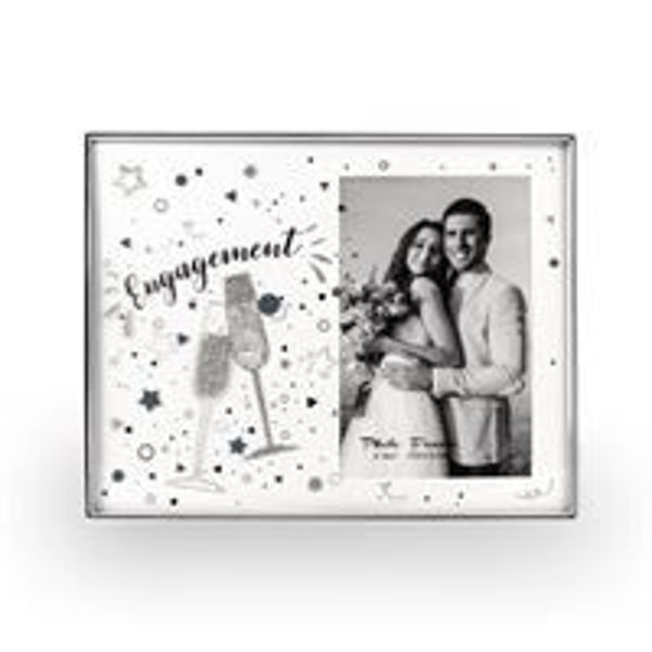 Picture of ENGAGEMENT GLASS GLITTER PHOTO FRAME