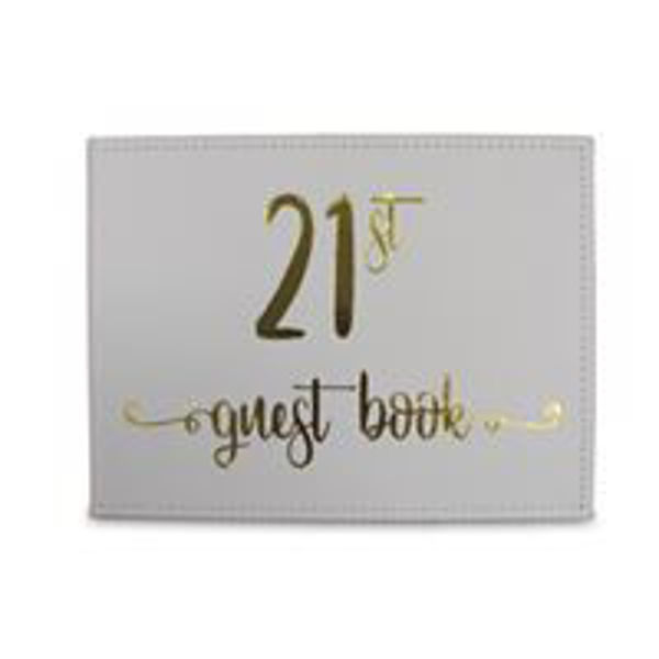 Picture of GUEST BOOK 21ST GOLD TEXT