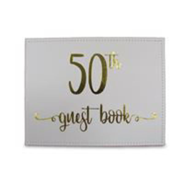 Picture of GUEST BOOK 50TH GOLD TEXT
