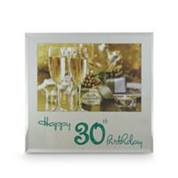 Picture of 30TH GREEN TEXT FRAME 6X4