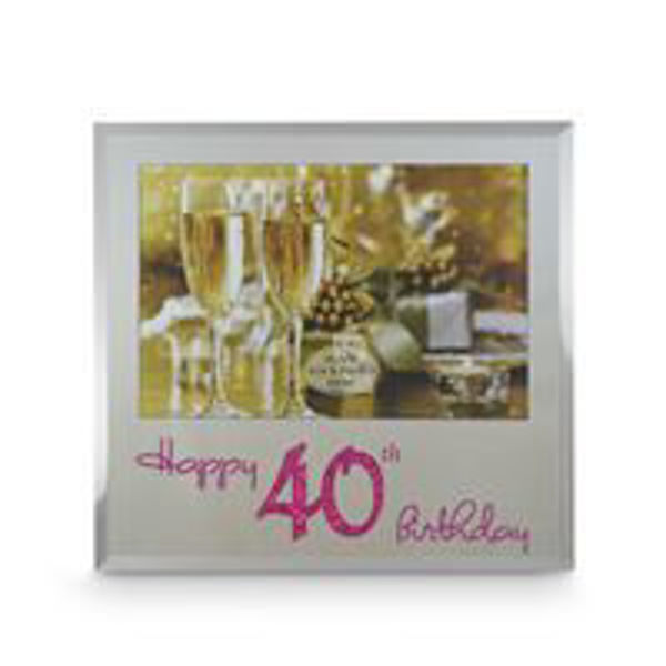 Picture of 40TH PINK TEXT FRAME 6X4