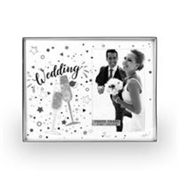 Picture of WEDDING GLASS GLITTER PHOTO FRAME