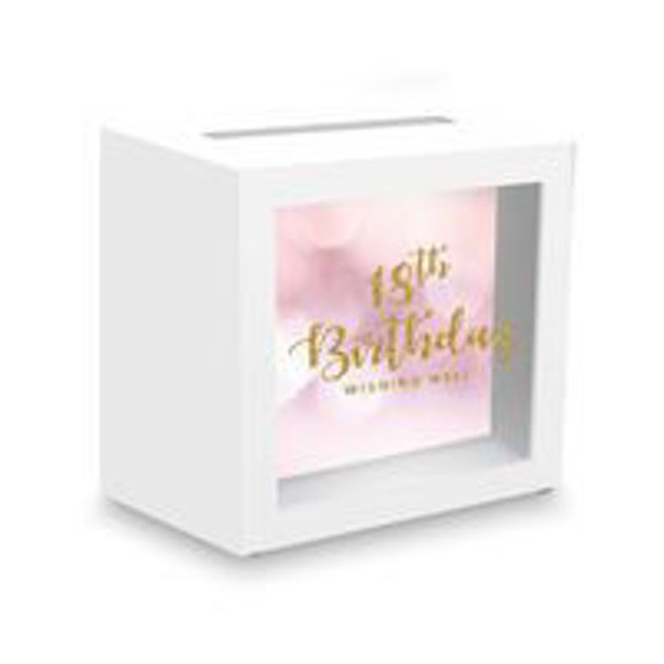 Picture of WISHING WELL 18TH BIRTHDAY GOLD GLITTER