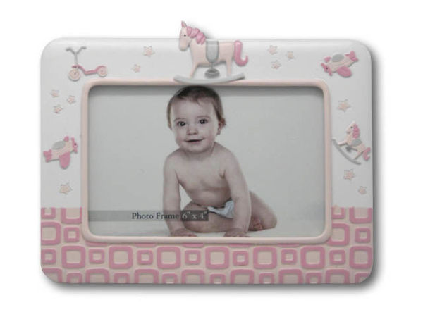 Picture of BABY GIRL ROCKING HORSE 6X4 FRAME