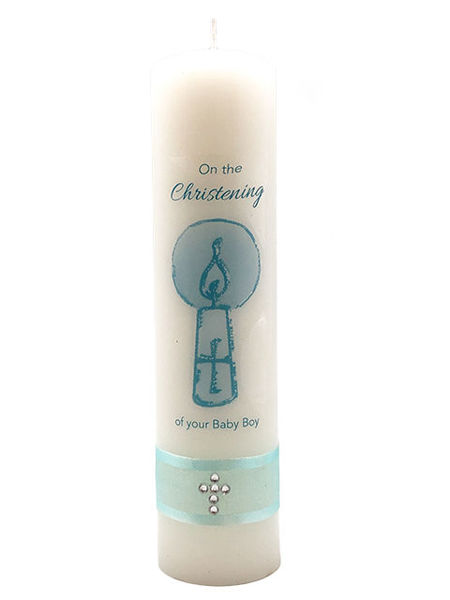 Picture of CHRISTENING CANDLE - BOY