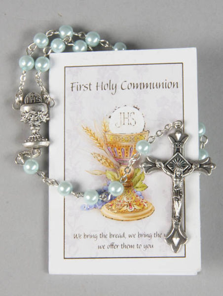 Picture of COMM. ROSARY W/ LEAFLET BLUE