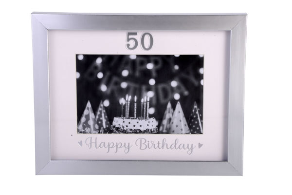 Picture of SILVER 50TH BIRTHDAY FRAME 6X4