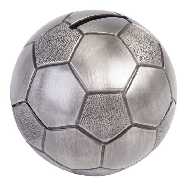 Picture of PEWTER SOCCER BALL MONEYBANK
