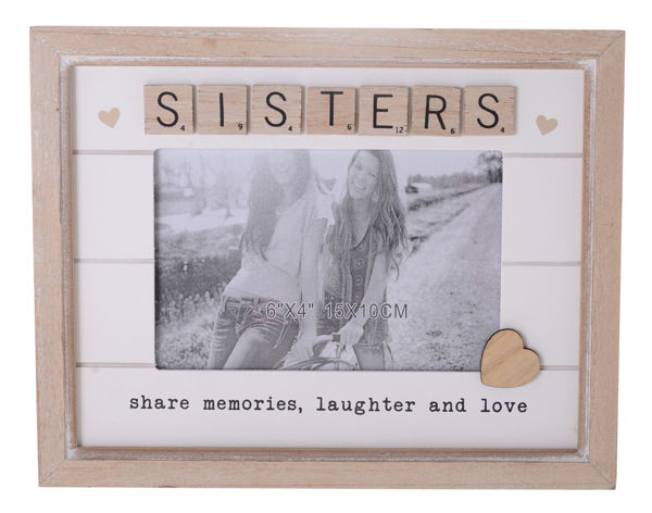 Picture of SCRABBLE HEART FRAME SISTERS