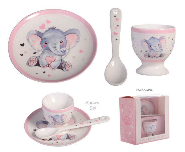 Picture of BABY ELEPHANT GRLS EGG CUP SET