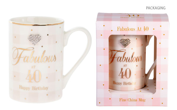 Picture of MAD DOTS 40TH BIRTHDAY MUG