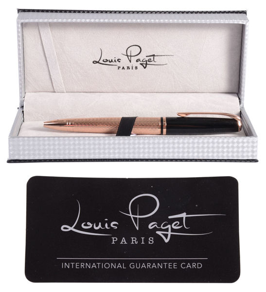 Picture of LOUIS PAGET BLACK & ROSE GOLD BALL PEN