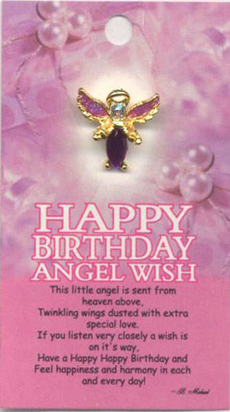 Nextra Penrith. ANGEL PIN HAPPY BIRTHDAY