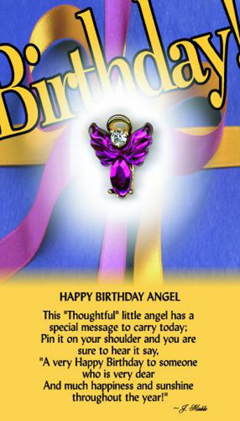 Picture of ANGEL PIN HAPPY BIRTHDAY