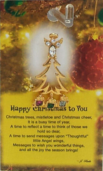 Picture of ANGEL PIN HAPPY CHRISTMAS TO YOU