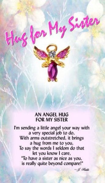 Picture of ANGEL PIN HUG FOR MY SISTER