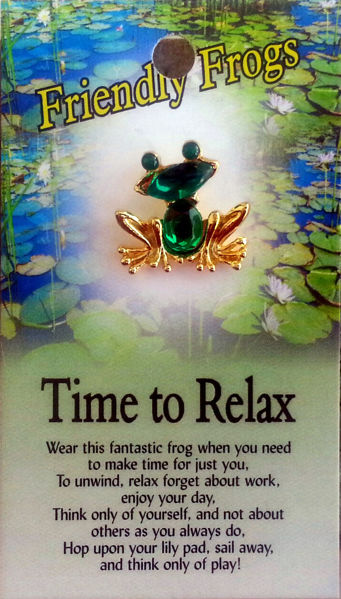 Picture of ANGEL PIN TIME TO RELAX FROG