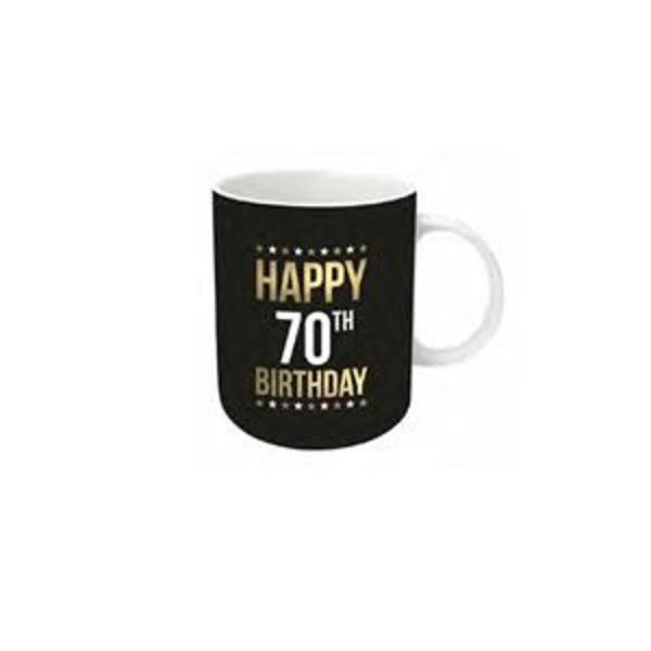 Picture of GOLD FOIL 70TH BIRTHDAY MUG