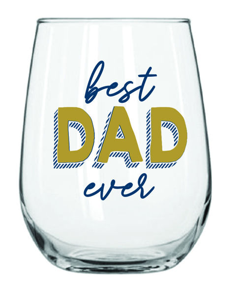 Picture of BEST DAD EVER STEMLESS GLASS