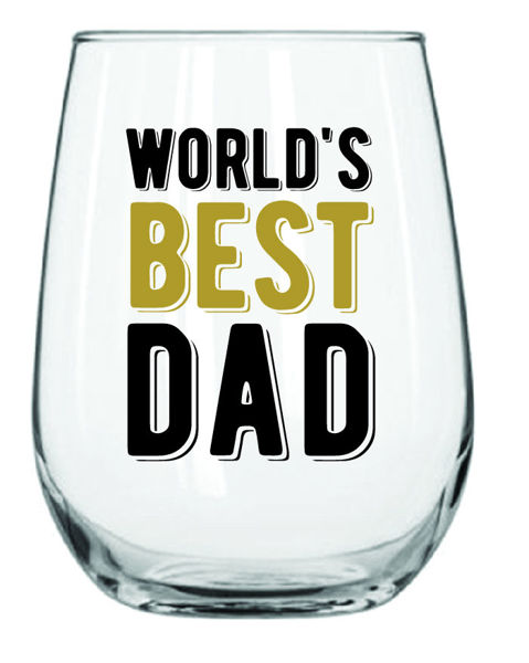 Picture of WORLDS BEST DAD STEMLESS GLASS