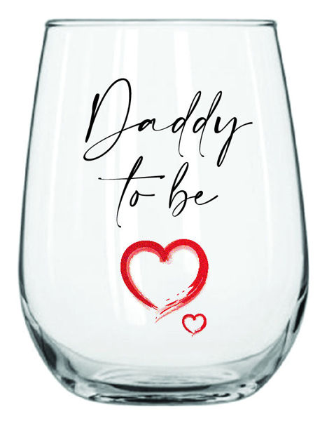 Picture of DADDY TO BE STEMLESS GLASS