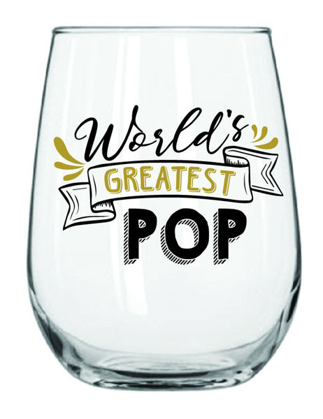 Picture of WORLDS GREATEST POP STEMLESS GLASS